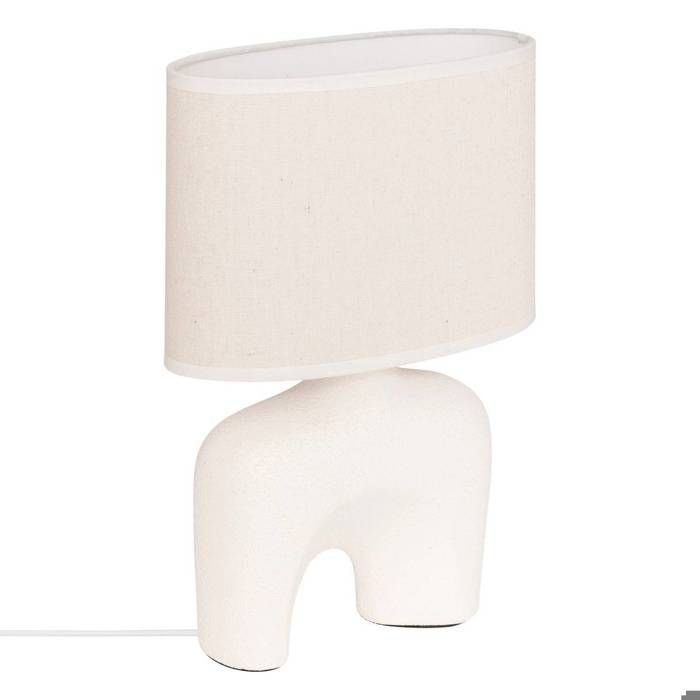 Lampe à poser champignon secteur Gaby blanc H31,5cm - Atmosphera Créateur d'intérieur