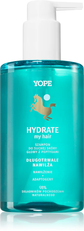 Yope HYDRATE meu shampoo hidratante para couro cabeludo seco e com coceira