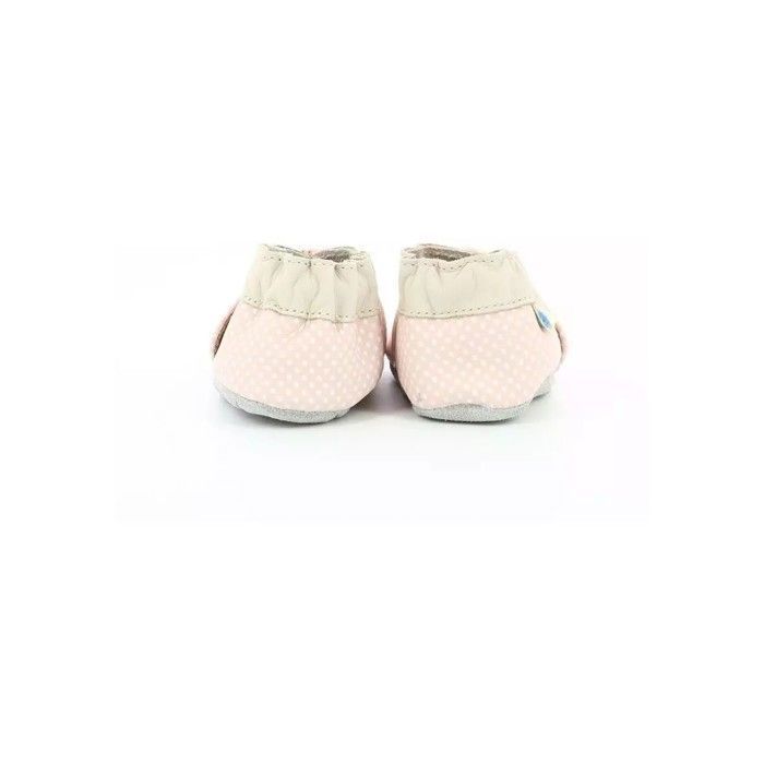 Pantofole da bambina Robeez Rabbit in pelle - Rosa chiaro