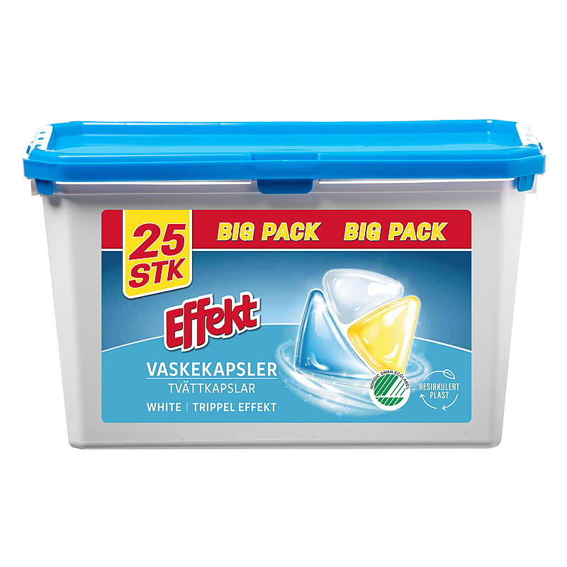 Effekt Vaskekapsler 25 stk hvite Effekt