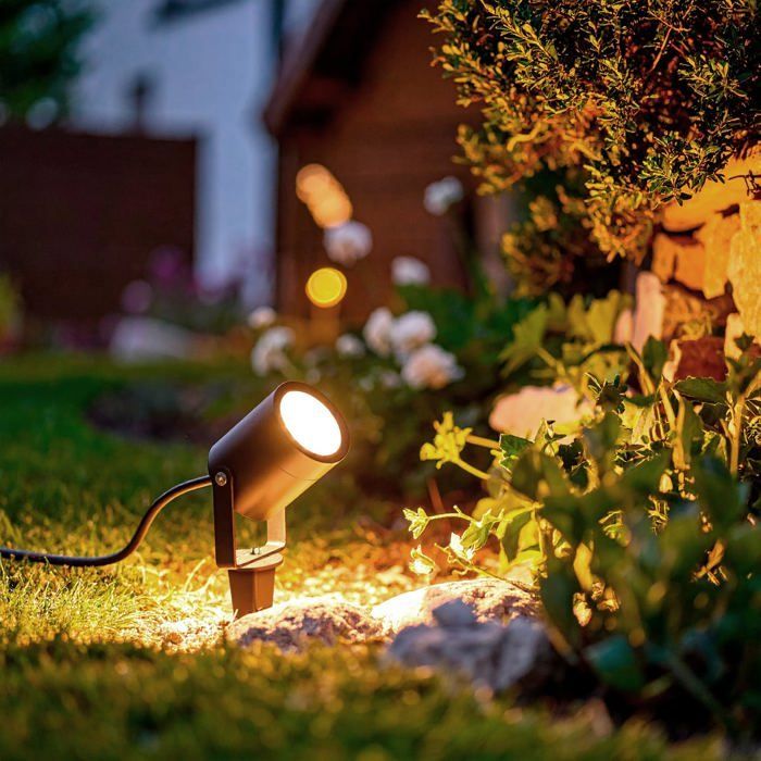 Spot Extérieur LED 3W sur Piquet Fern EasyFit 12V Noir