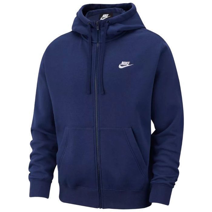 Sudadera con capucha NIKE M NSW CLUB FZ BB MARINE