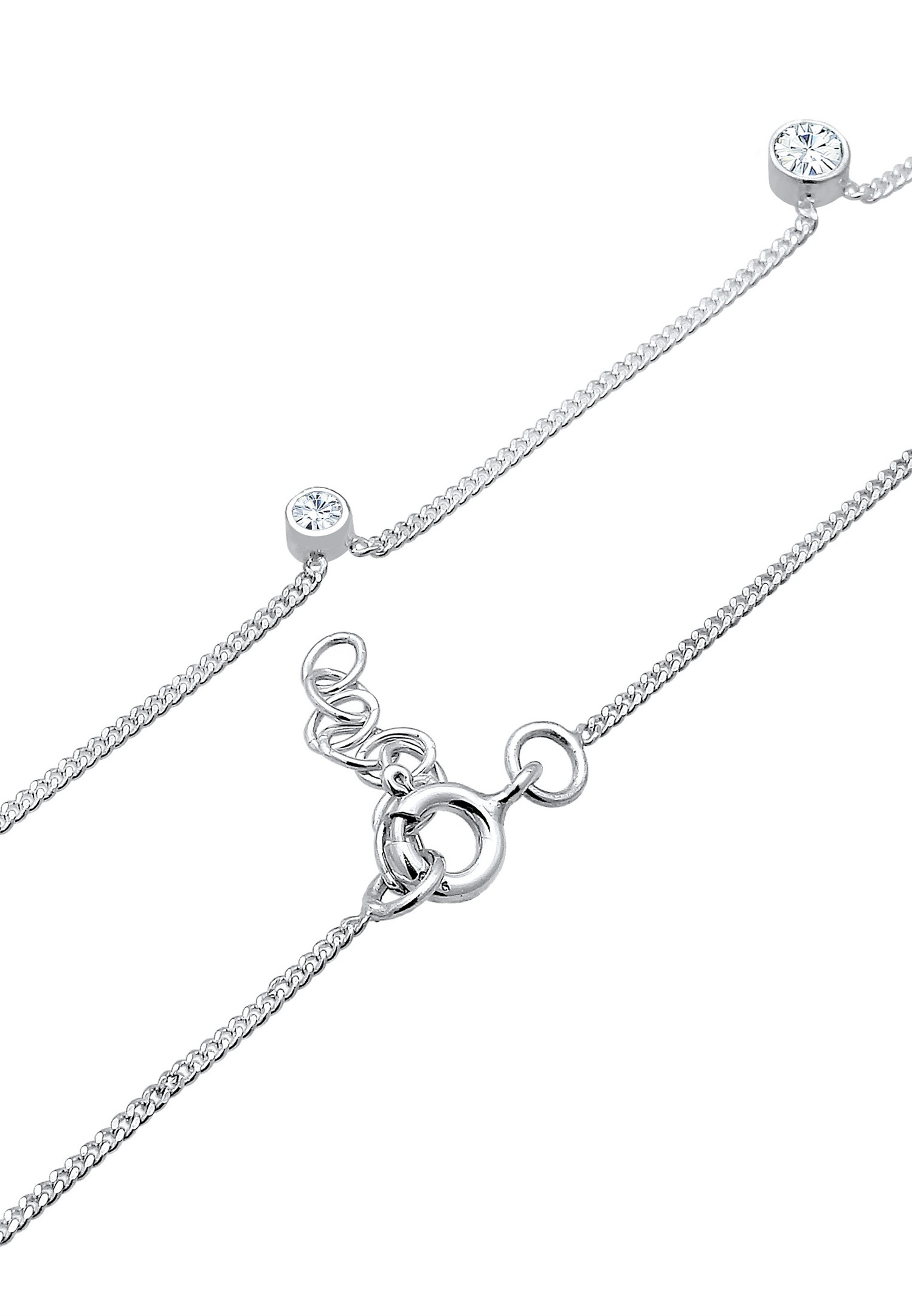 Elli Femmes Solitaire Basic avec cristaux en argent sterling 925