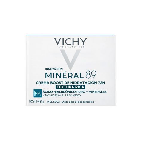 Mineral 89 Rich 72h mitrinošais krēms Aptiekā nopērkami sejas mitrinātāji