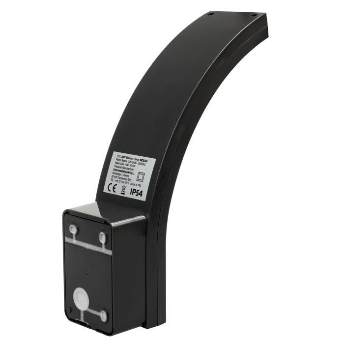 Lámpara LED de fachada exterior Maclean MCE343 B IP54 negra de 10 W