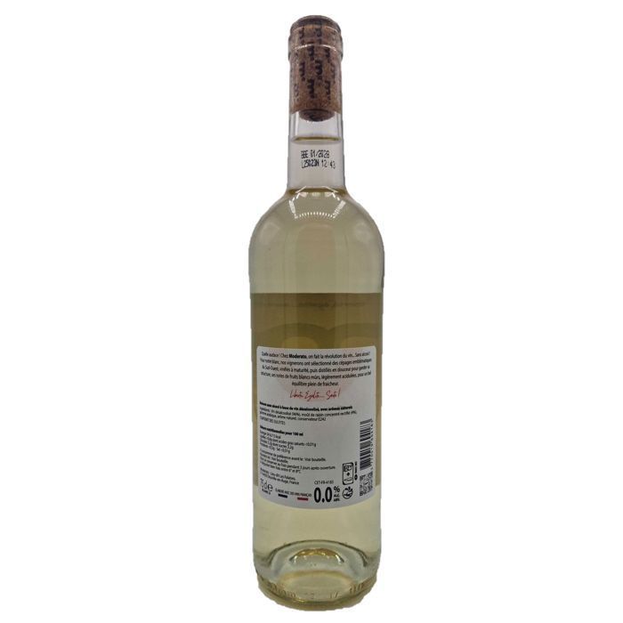 Moderato - Pack de 6 bebidas sin alcohol a base de vino Moderato - Botella de 750 ml