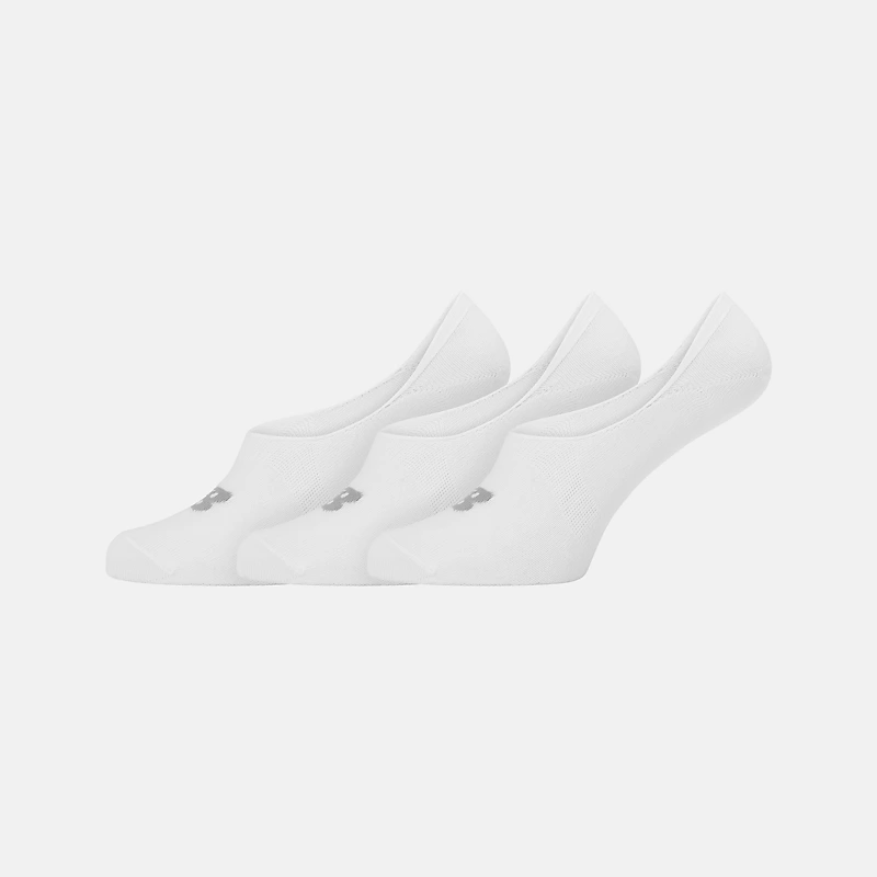 Set van 3 paar unisex katoenen sokken met onzichtbare binnenzool – WIT