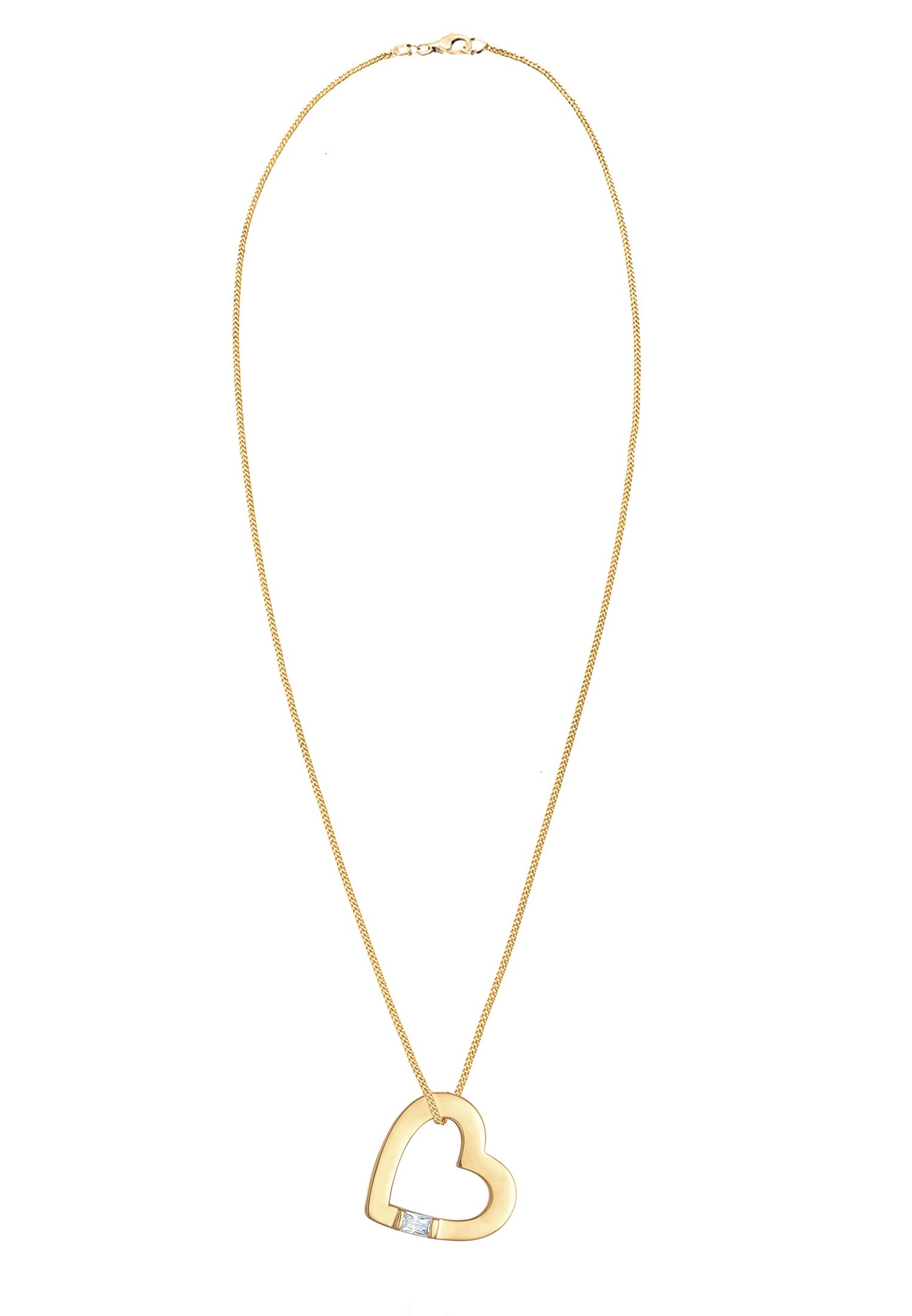 Elli Coeur Pendentif Amour avec des Cristaux de Zircone Collier Femme - (925/1000) Argent