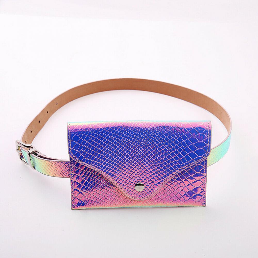 Sac banane en cuir tendance 2019, sac de poitrine pour femme, sac bandoulière Laser, mini sac pour téléphone et argent, élégant et souple
