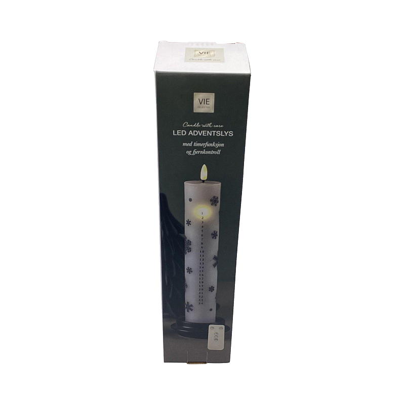 Vie Selected adventslys 1-24 5x30 cm LED med fjernbetjening