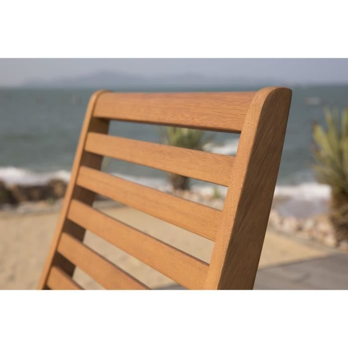 Juego de 4 sillas plegables de jardín - EDEN - Madera de eucalipto con certificación FSC - 57,5 x 46,5 x 90 cm