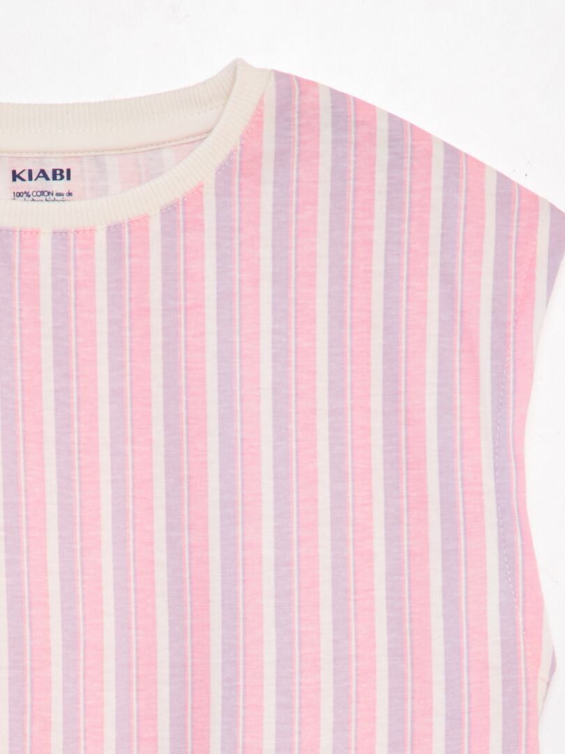 Camiseta com cavas americanas - ROSA