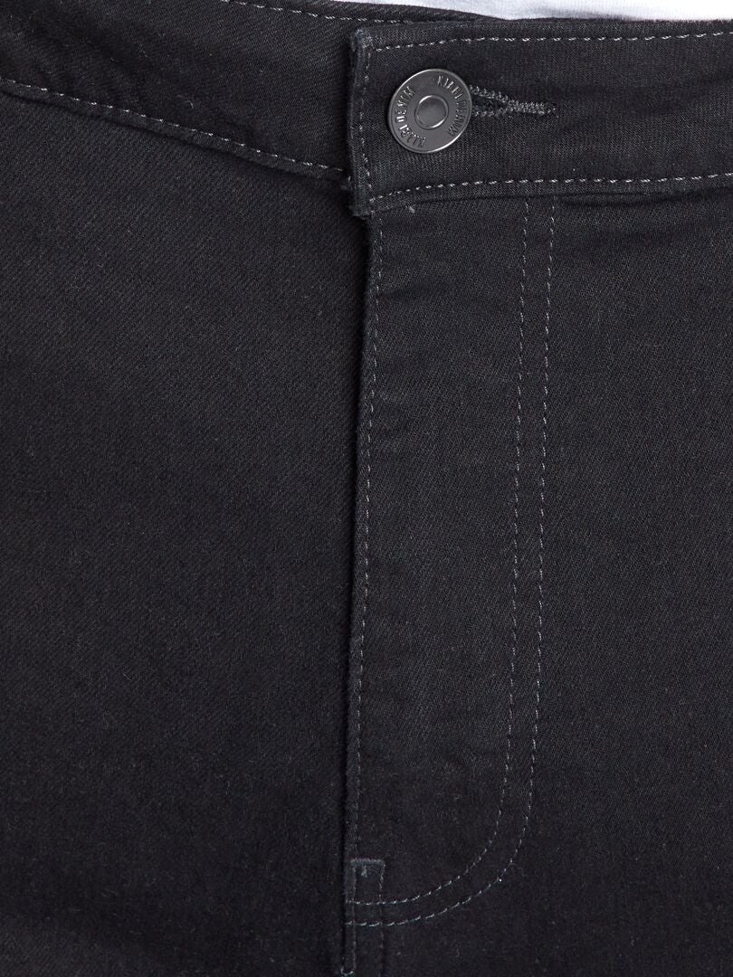Pantalones vaqueros ajustados de 5 bolsillos - L30 - NEGRO