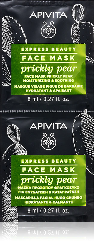 Apivita Express Beauty Hydraterend Gezichtsmasker met Vijgencactusextract en verzachtende eigenschappen