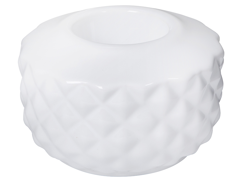 Świecznik ceramiczny 6,5 cm biały
