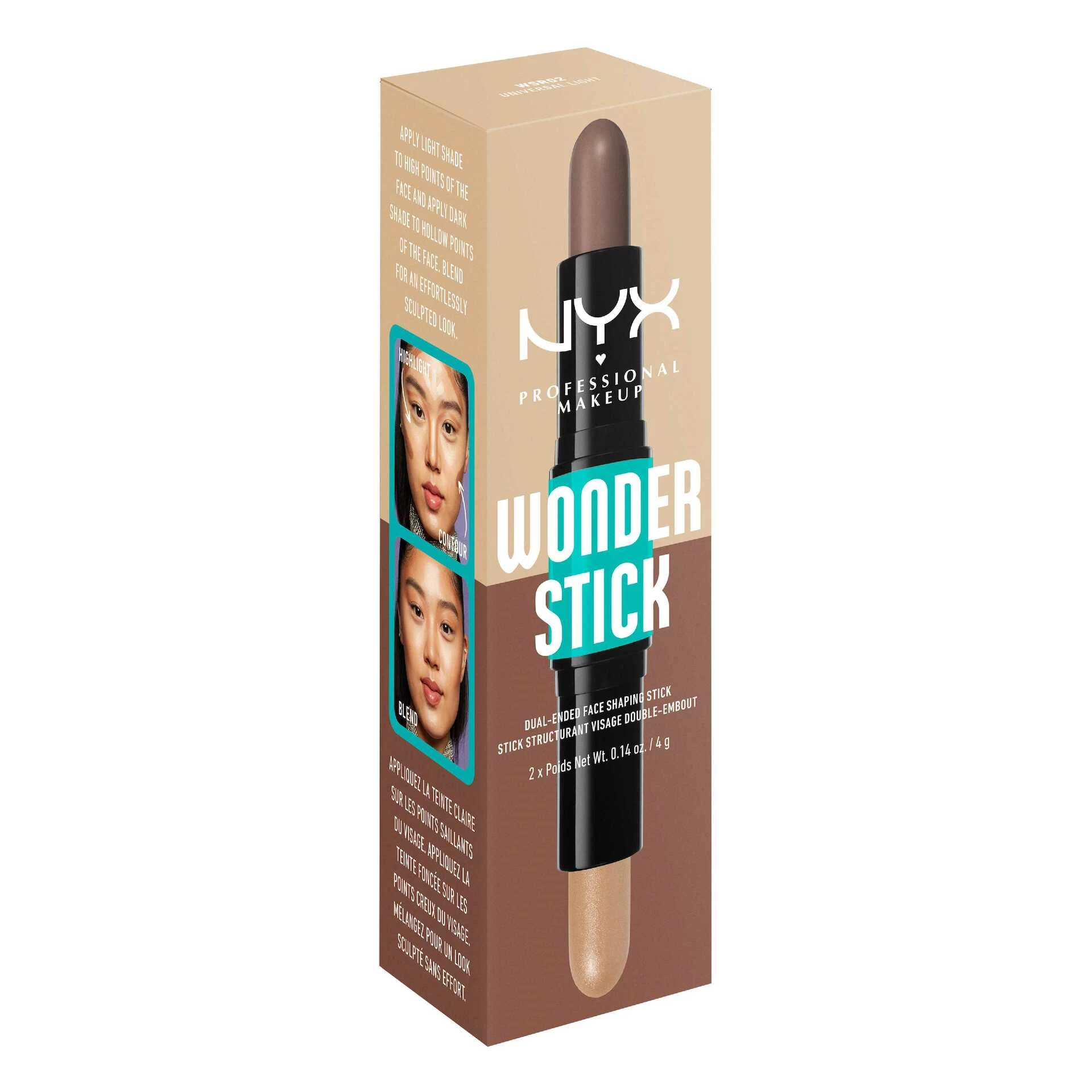 Wonder Stick kétvégű arcformázó stift Universal Light - NYX Professional Makeup