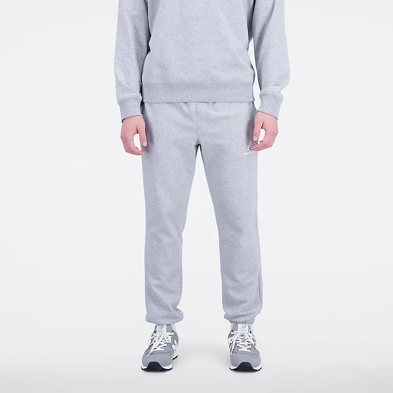Pantaloni de trening Essentials Stacked Logo French Terry pentru bărbați - GRI SPORTIV