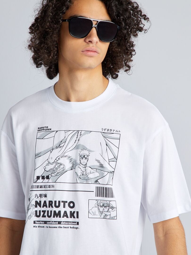 'Naruto' katoenen comfort T-shirt - WIT