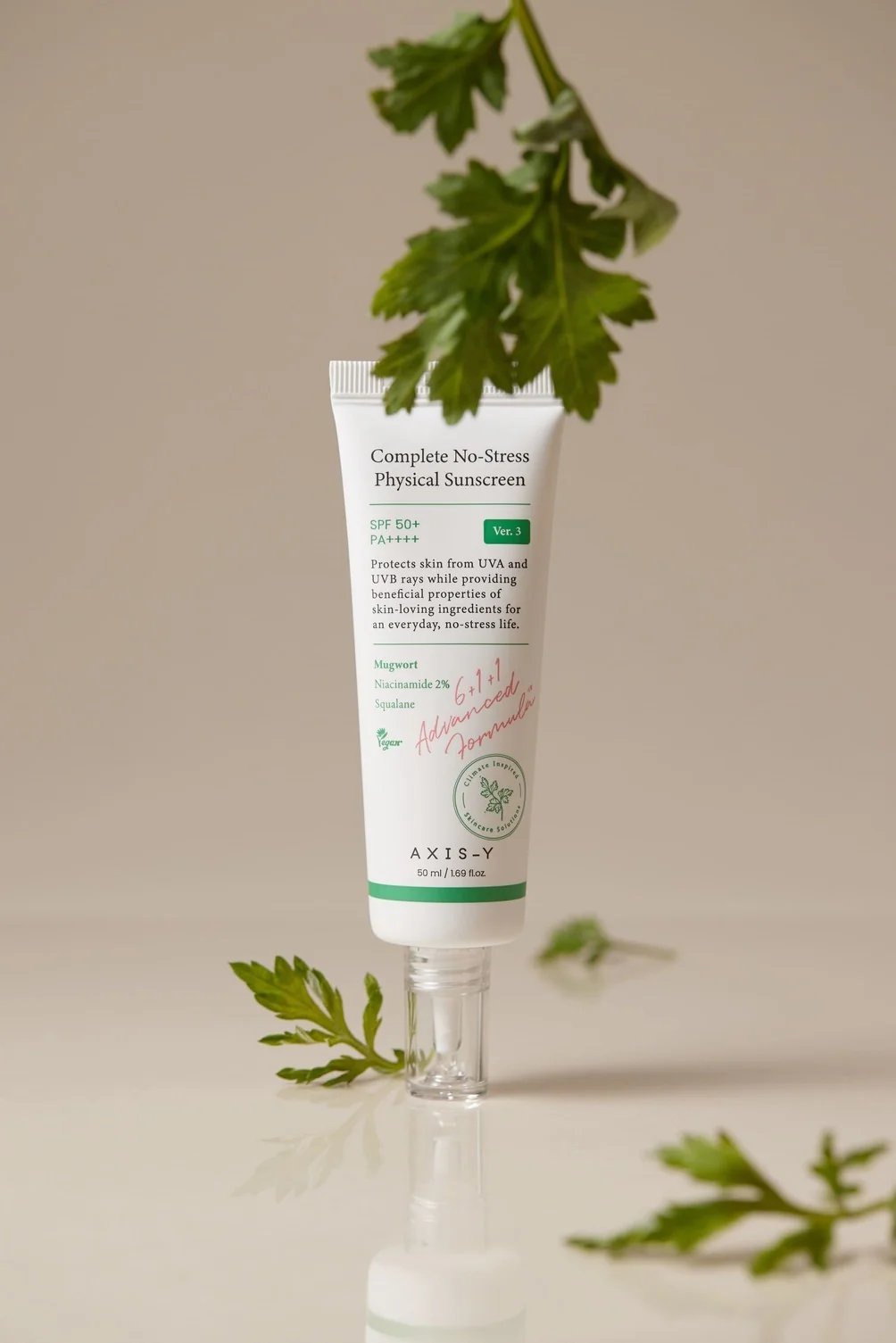 6+1+1 Complete No-Stress Physical Sunscreen V.3 SPF50+ PA++++ - Solare viso alta prot.