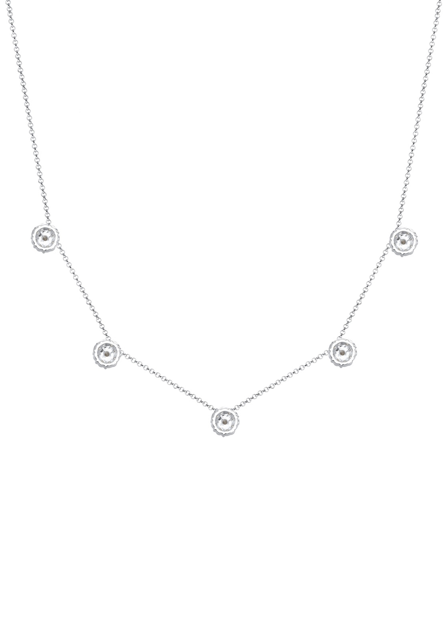 Elli Femme Boule Fleur avec Cristal - (925/1000) Argent