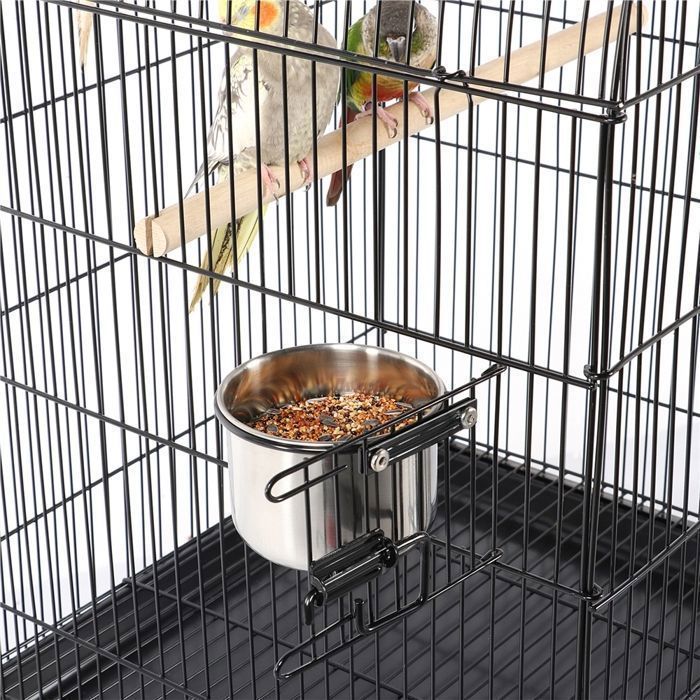 Yaheetech Cage oiseaux sur Roulettes Perruche Perroquet Canari Calopsitte Conure Pinson Inséparable Exterieur 59 x 59 x 139,5 cm