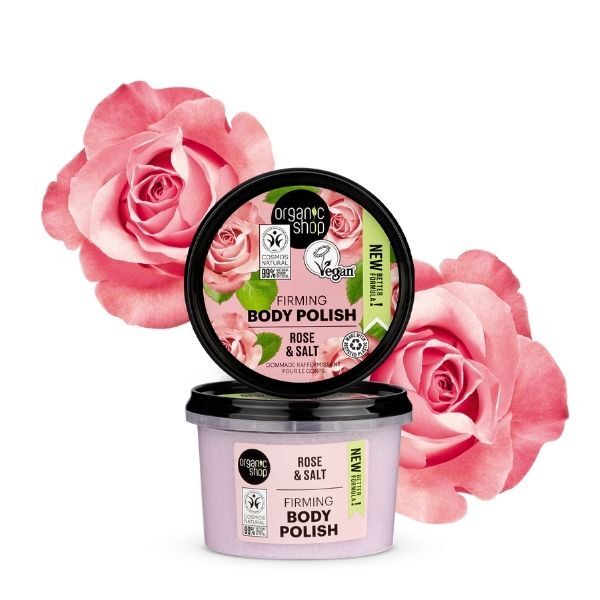 Organic Shop Firming Body Polish Ros & Salt 250ml