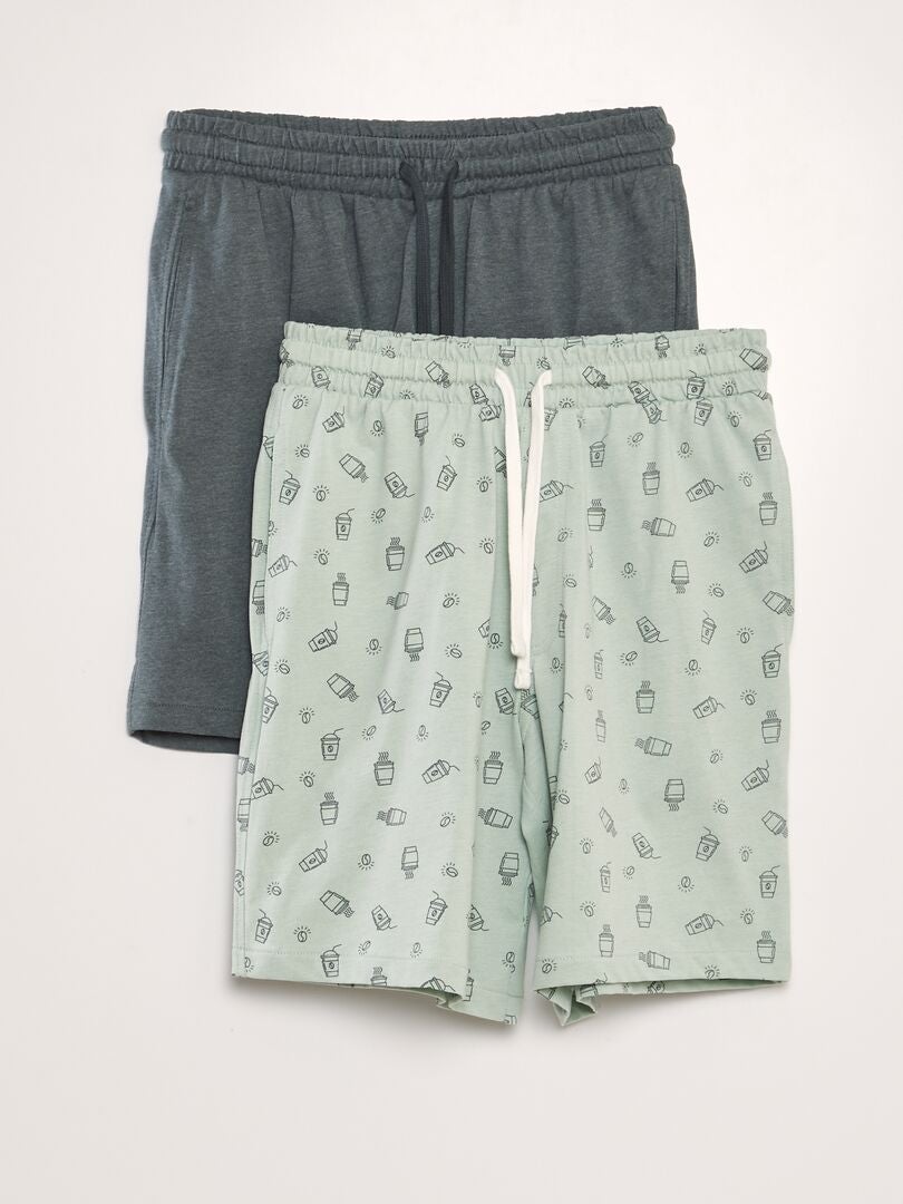 Set van 2 jersey shorts - GROEN