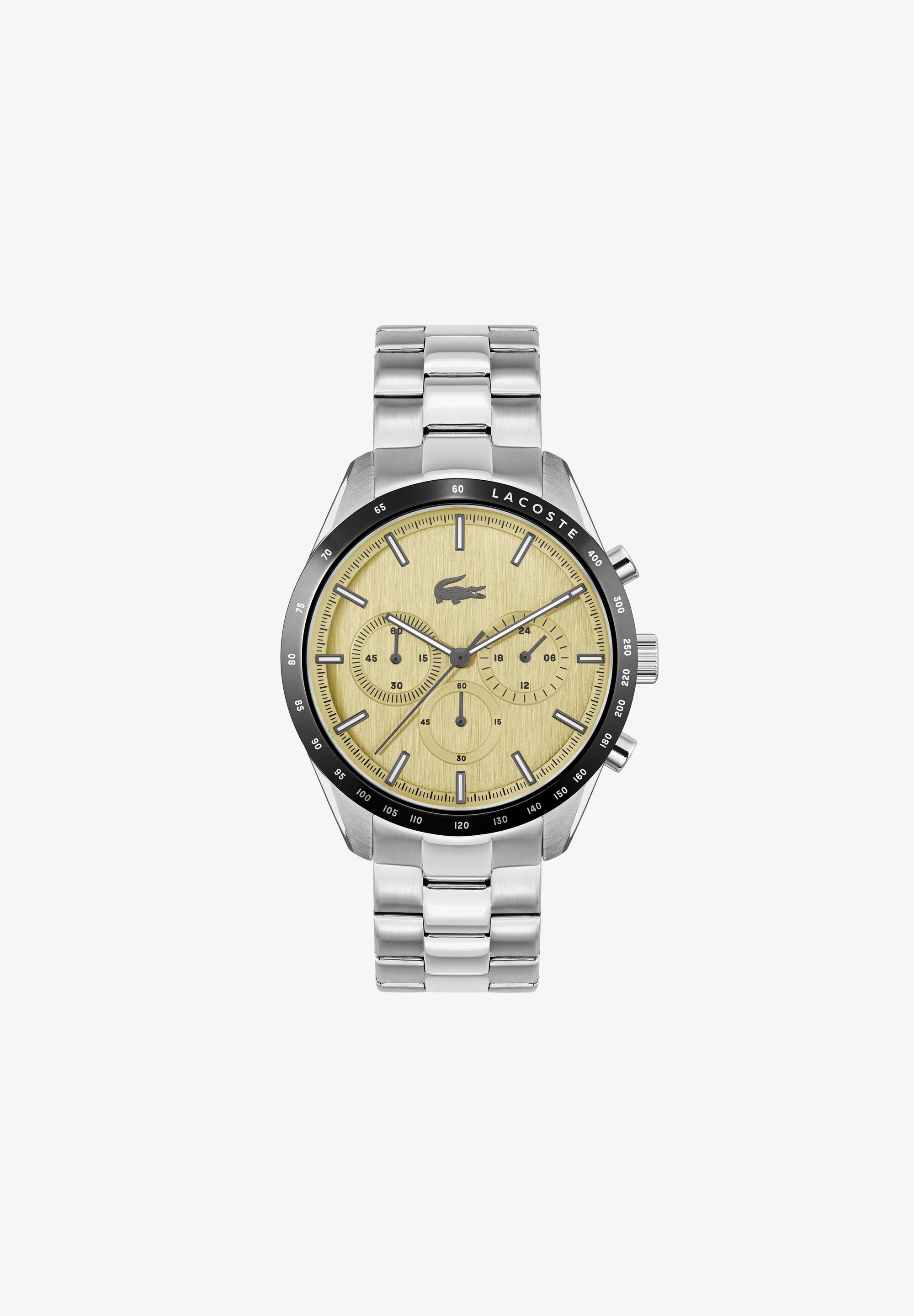 Lacoste BOSTON - Chronograafhorloge - zilverkleurig/zwart/goudkleurig