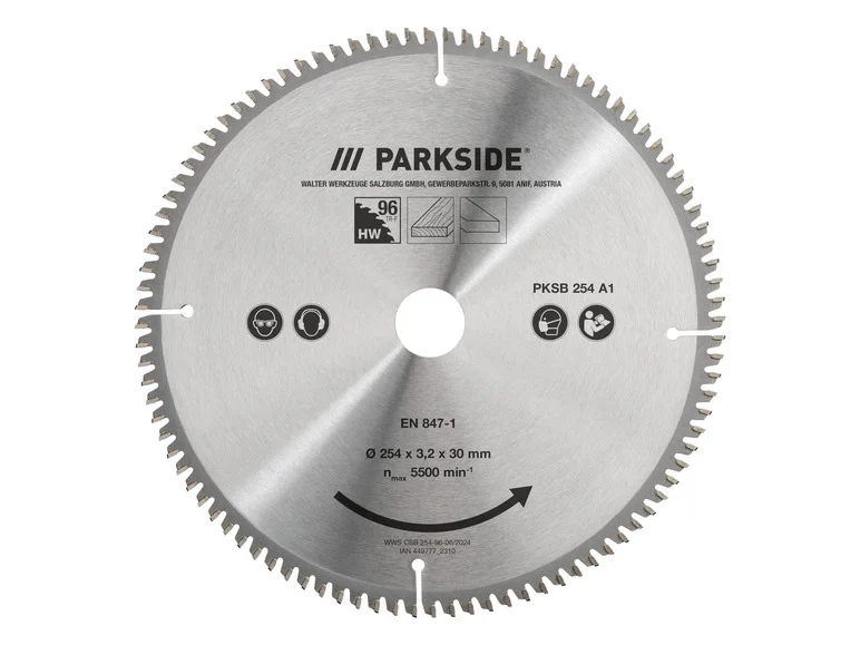 Lâmina de serra circular PARKSIDE® PKSB 254 A1, 10 polegadas