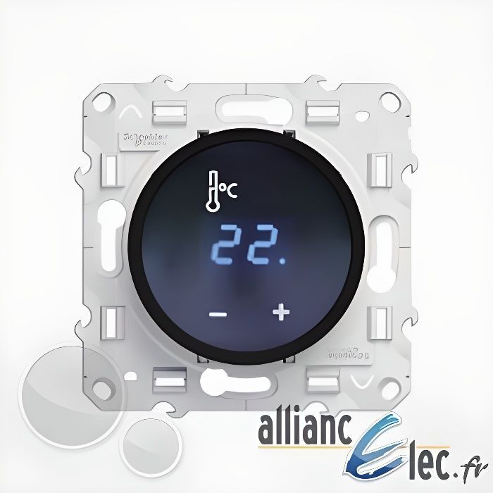 Thermostat - SCHNEIDER - Odace - Fil pilote - Écran tactile - Connecté