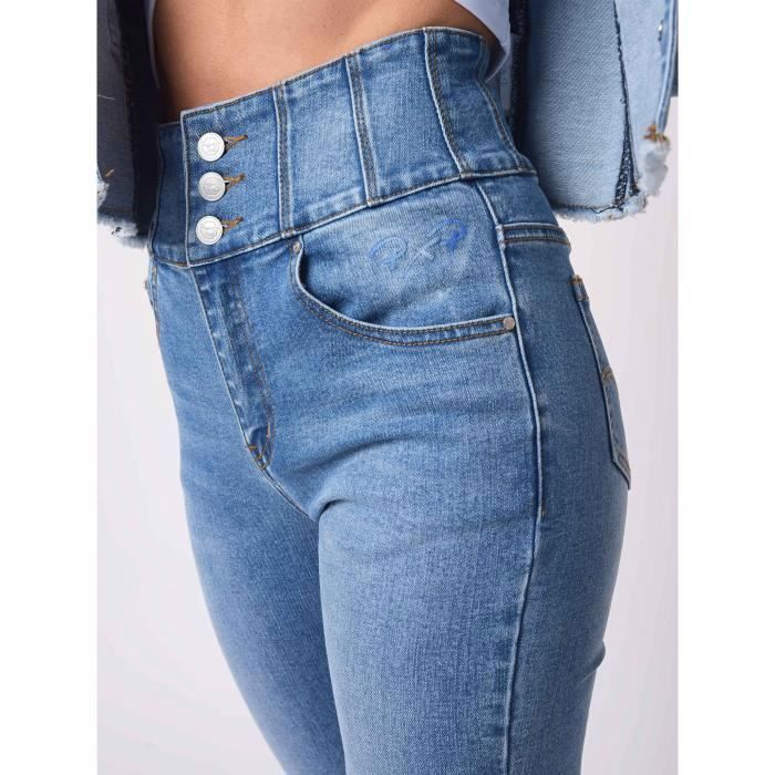 Skinny jeans met hoge taille - PROJECT X PARIS - Dames - Blauw