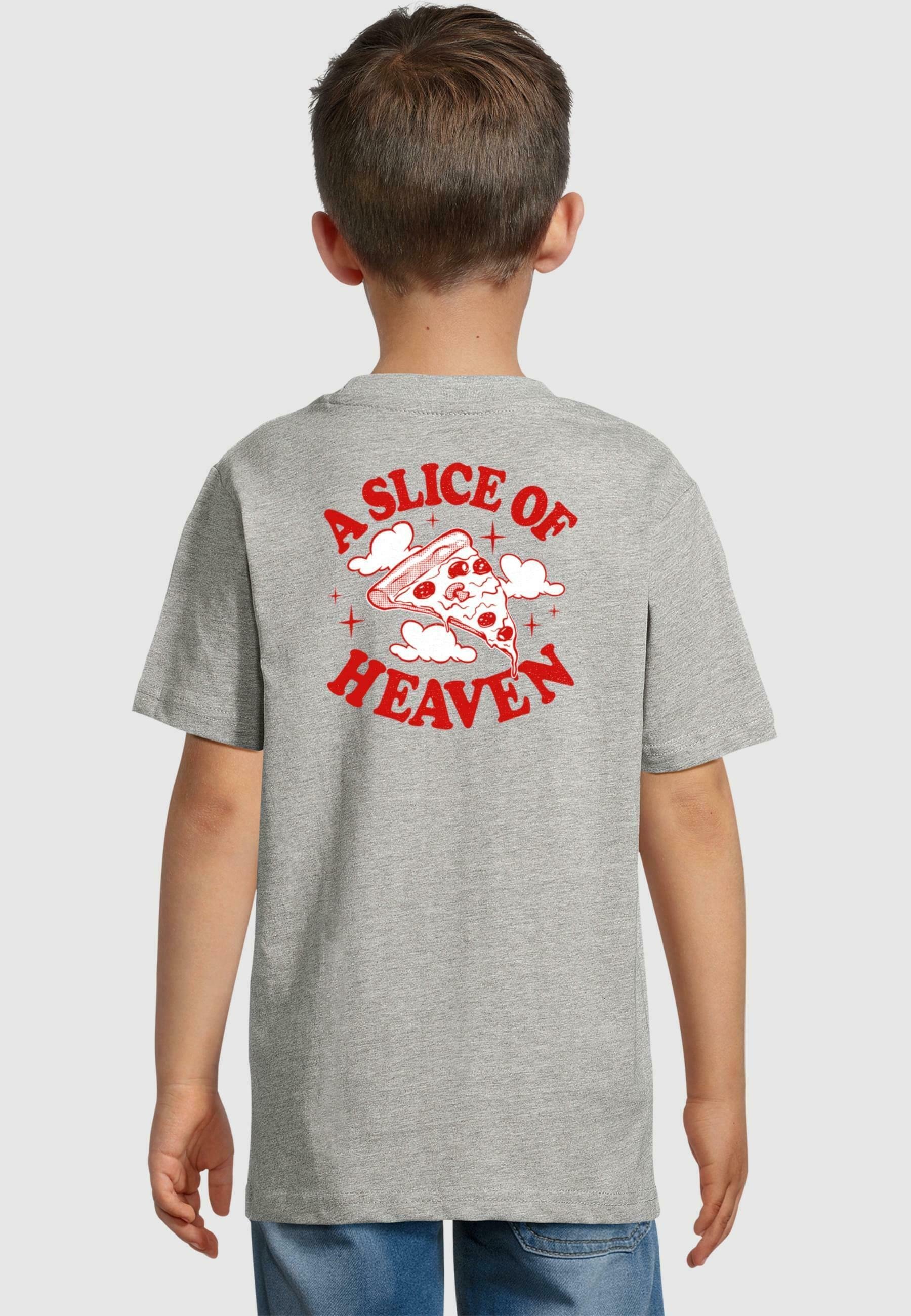 Mister Tee SLICE OF HEAVEN PIZZA T-Shirt - Bedrucktes T-Shirt - meliertes Grau