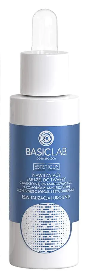 BasicLab Esteticus Nawilżający emu-żel z ektoiną 6% i komórkami macierzystymi z lotosu