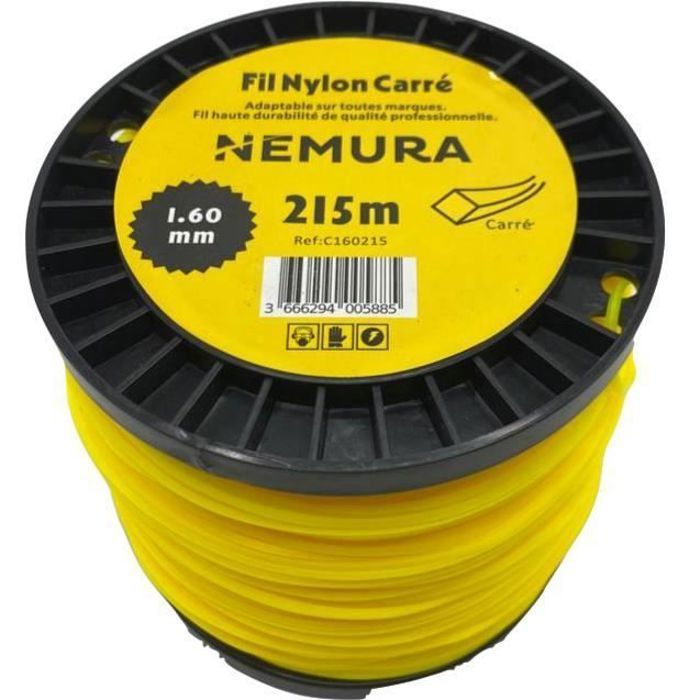Hilo cuadrado para desbrozadora, L: 215 m, Ø: 1,60 mm - Alta durabilidad - Calidad profesional