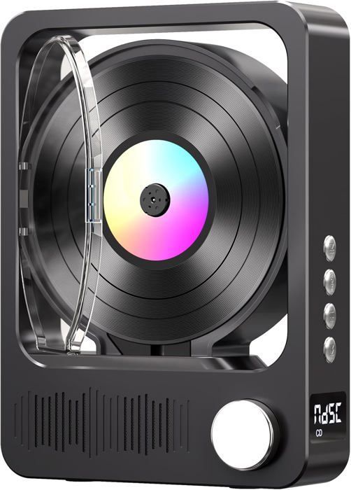 Lecteur Cd Portable, Chaîne Hifi Bluetooth Lecteur Musique Pour Voiture, Télécommande, Écran Lcd, Longue Durée, Compatible Cd