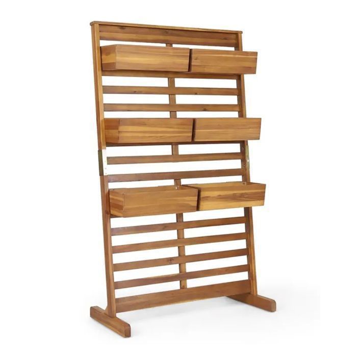 3-stufiges Hochbeet - Divit PB3 - Braunes Holz - 100x43x153 cm - Hochbeet für Gemüse