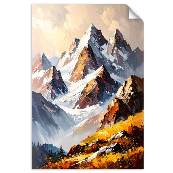Naklejka na ścianę do salonu sypialni Feeby Krajobraz górski zimą 20x30