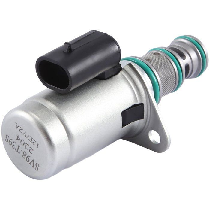 2 válvulas solenoides de 12 V 5019094 580037013 SV98-T39S SV98T39S para retroexcavadoras 3CPLUS (91 HP), 214-4, 215/3CX, 15,2 válvulas solenoides, color plata.