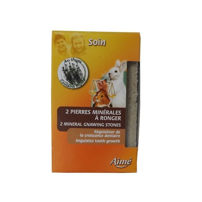 AIME Care 2 Piedras Minerales para Masticar con Aroma a Tomillo - Para Roedores - 205 g