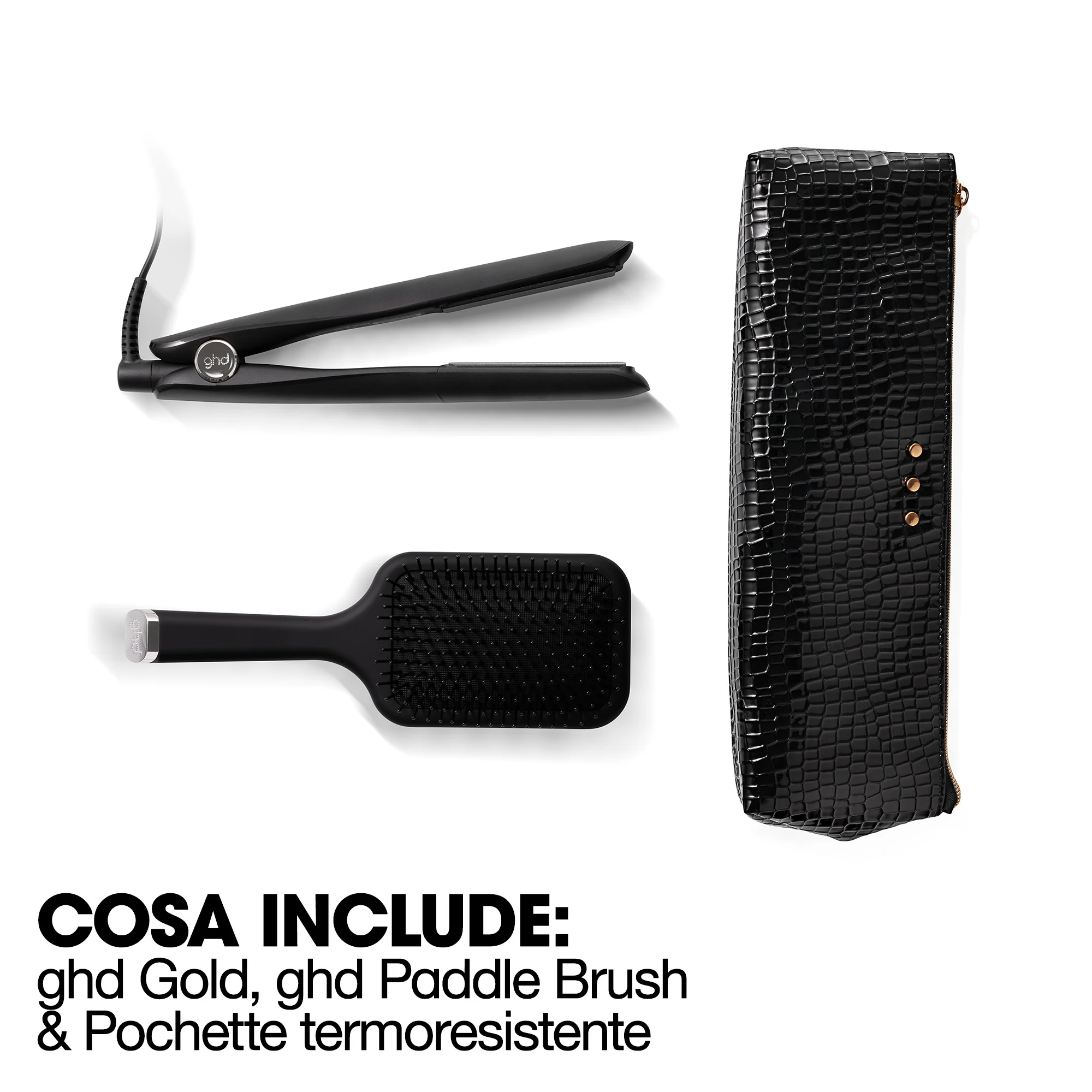 Styler ghd gold® Gift Set - piastra per capelli professionale + paddle brush - Cofanetti per Capelli, Piastra Capelli, Spazzole