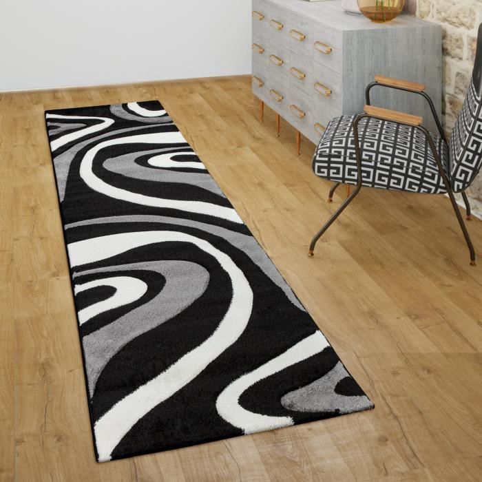 Alfombra de salón Paco Home, pelo corto, estilo vintage, estampado geométrico abstracto moderno, gris, 160x230 cm