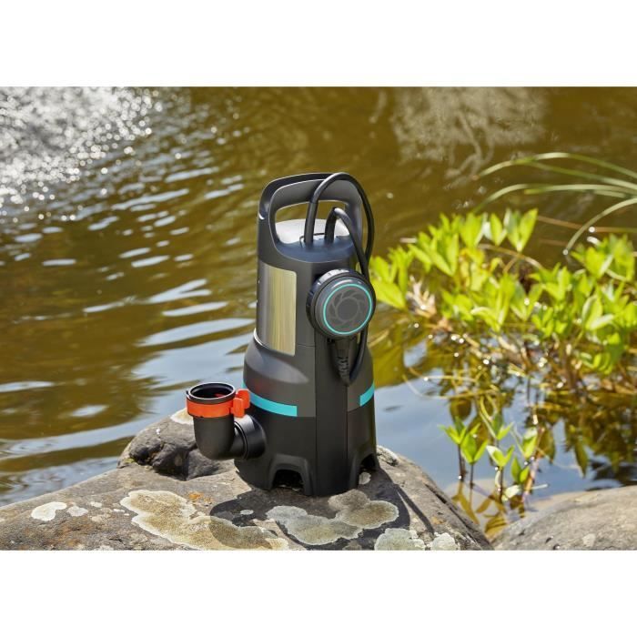 Pompa di drenaggio acque sporche GARDENA 25000L 1100W – Portata massima 25000 l/h e pressione massima 1,1 bar – Garanzia estesa di 5 anni (9046-20)