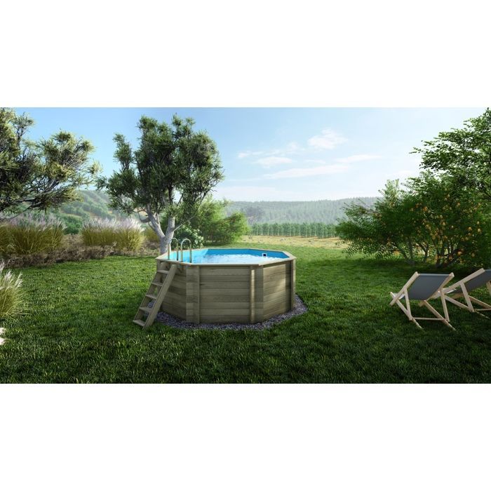 Coral 3.25x3.25m Wooden Swimming Pool - 1.18m Deep - BAS7301OSP