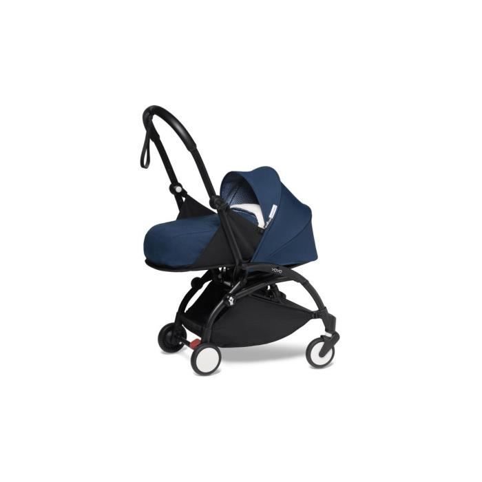 Poussette combinée BABYZEN YOYO2 cadre noir pack 0+ 2020 - bleu air France
