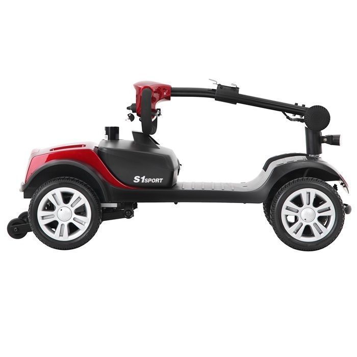 SWEETRICH S1-Sport Electric Scooter, Red, Intelligent Brakes, Anti-Tip Wheels, Shock Absorption, Handling