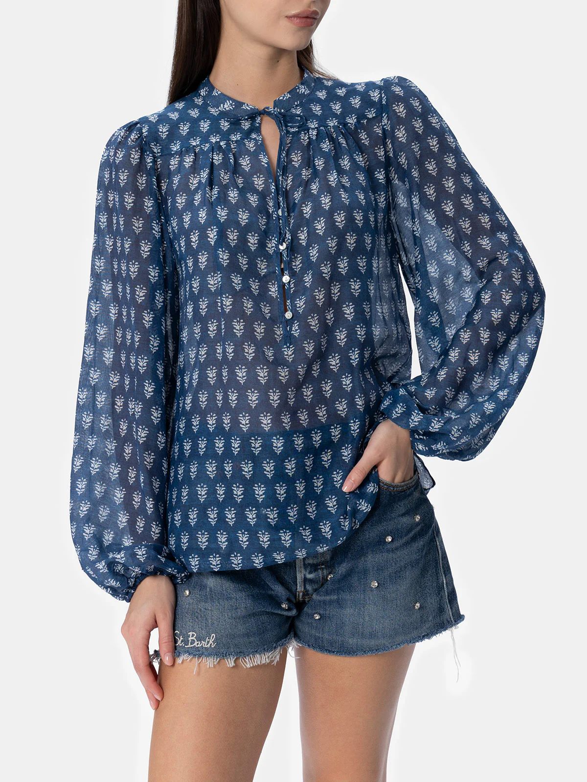 Harper Damen-Seidenvoilebluse