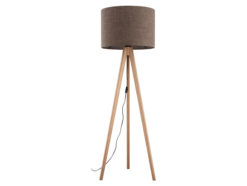 Lampa podłogowa Grand tkaninowa brązowa