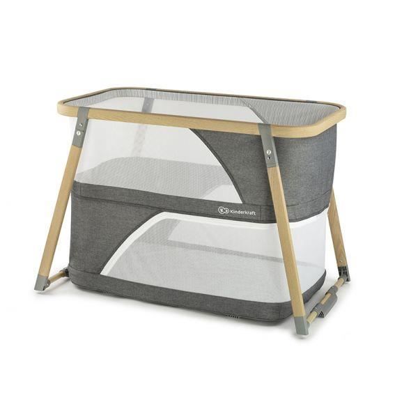KINDERKRAFT SOFI 4-in-1 Babybett – Grau – Aluminium – Verstellbare Matratze – Leichtgewicht