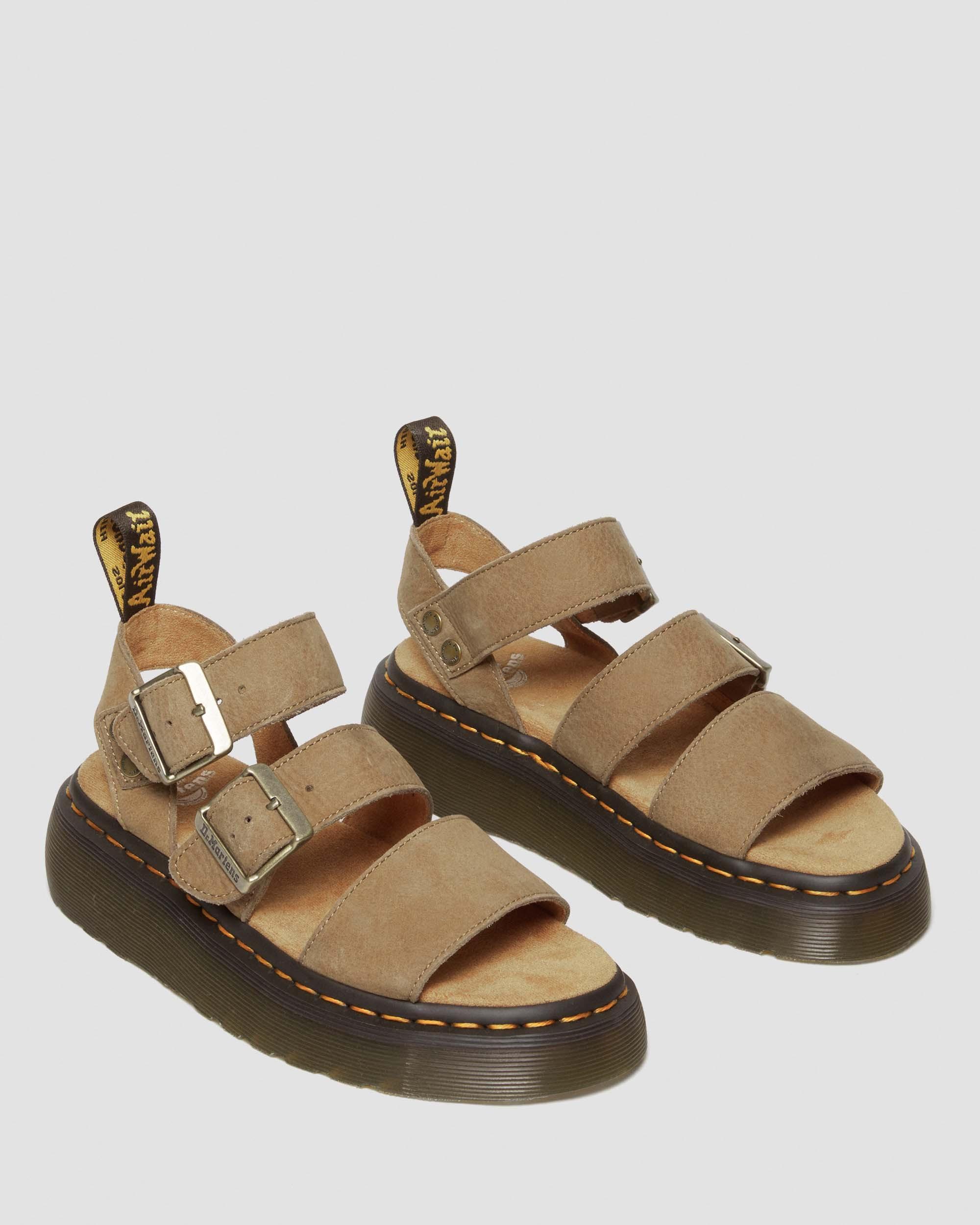 Gryphon Tumbled Nubuck Leder Plateausandalen