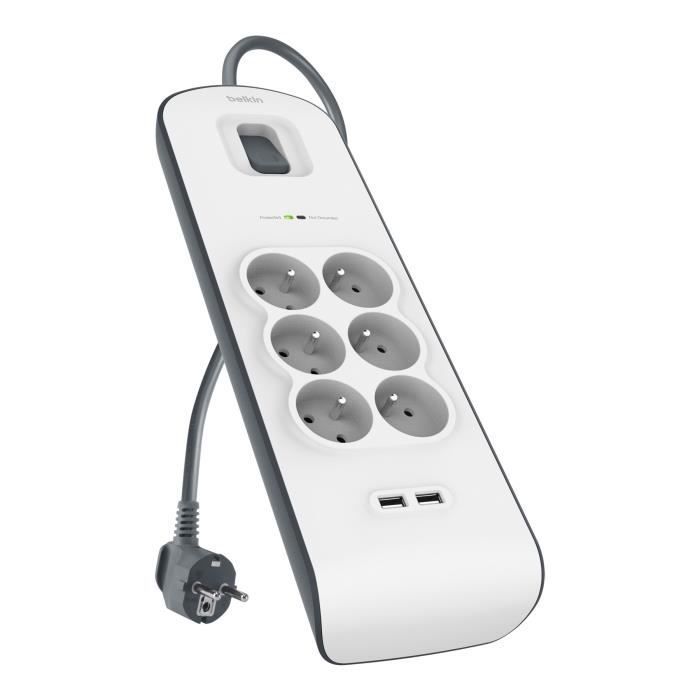 Belkin BSV604ca2M 6-fach Überspannungsschutz-Steckdosenleiste